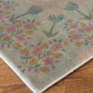 Alternative view of Chenille Rug, 2' x 8' - Dove Grey Mandala