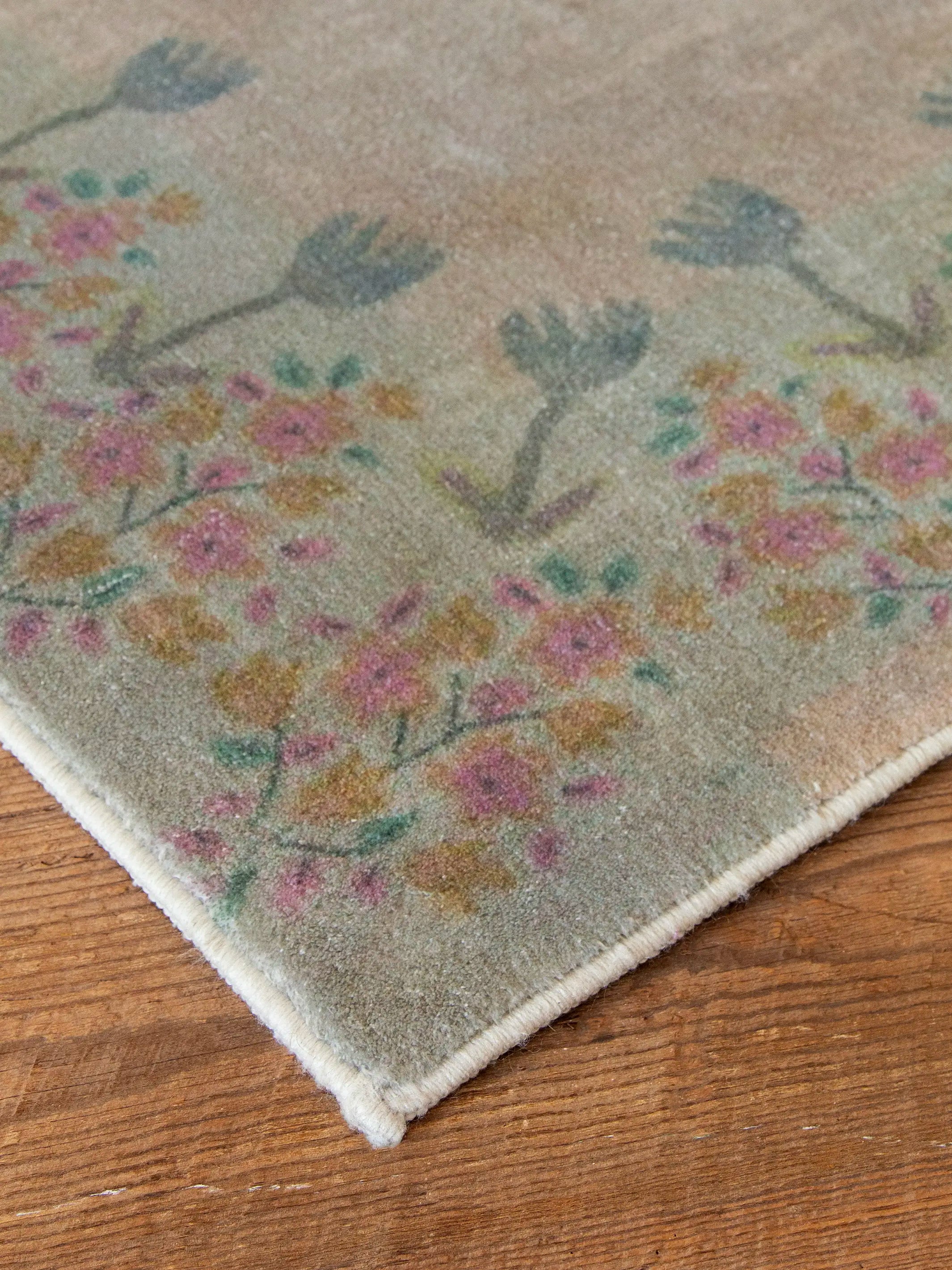 Chenille Rug, 2' x 8' - Dove Grey Mandala - Image 2