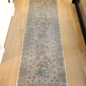 Chenille Rug, 2' x 8' - Dove Grey Mandala