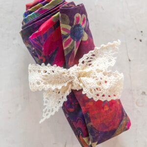 Alternative view of Satin Pillowcase - Dark Floral Garden