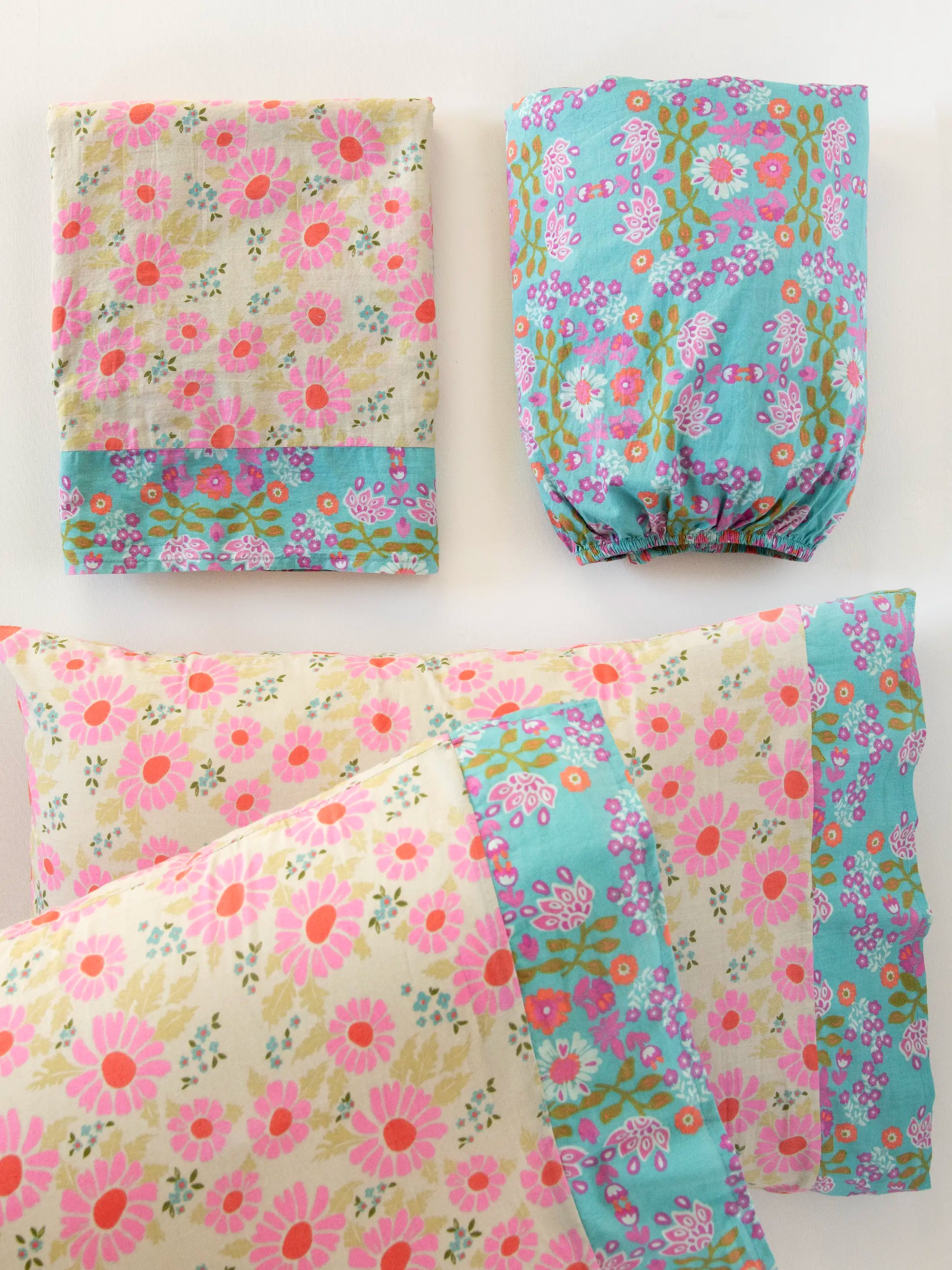 Mix & Match Cotton Sheet Set - Daisy Dreams - Image 2