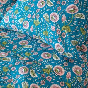 Sooo Soft Cotton Sheet Set - Blue Floral Vines