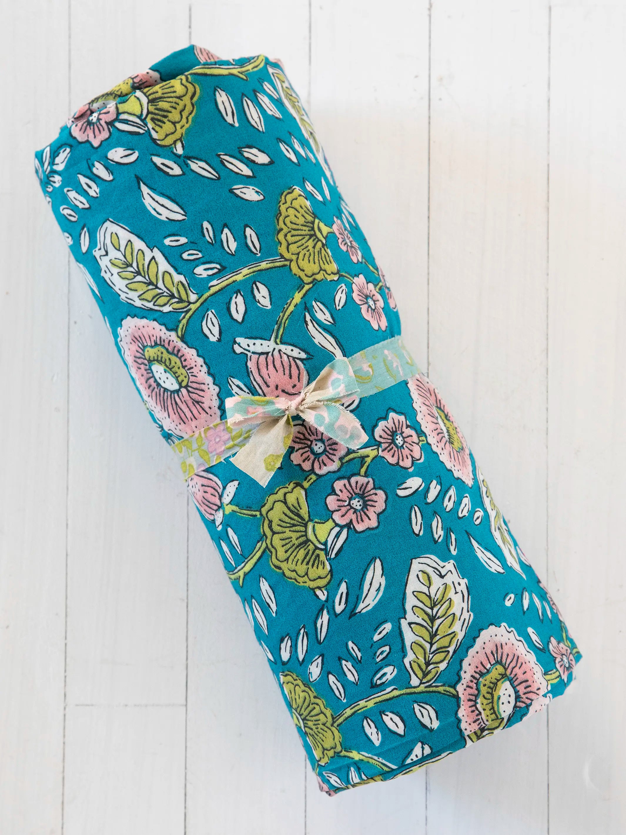 Sooo Soft Cotton Sheet Set - Blue Floral Vines - Image 3