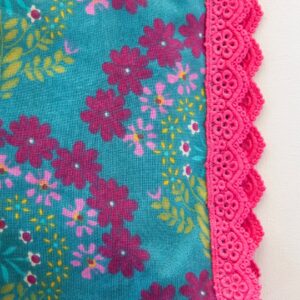 Mix & Match Trim Cotton Pillowcase - Meadow Medallion