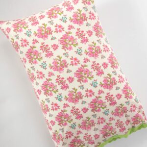 Alternative view of Mix & Match Trim Cotton Pillowcase - Pink Bouquet