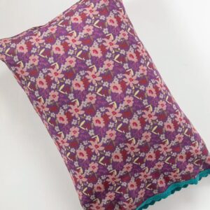 Alternative view of Mix & Match Trim Cotton Pillowcase - Painterly Blooms