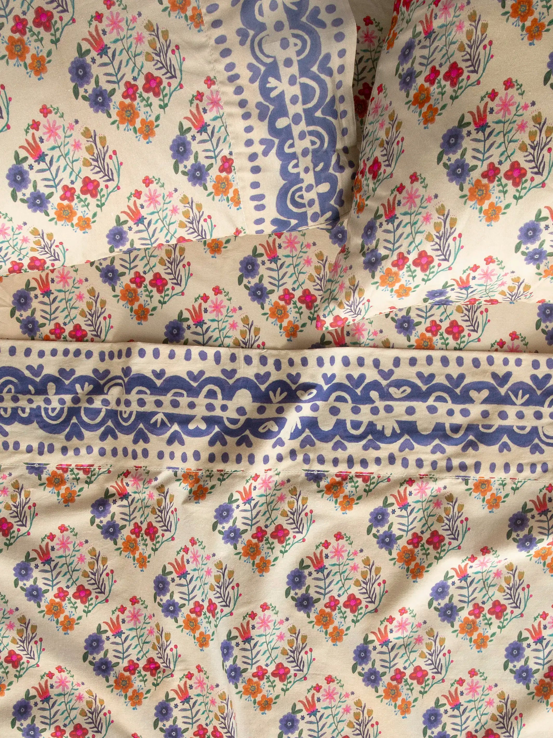 Sooo Soft Cotton Sheet Set - Floral Diamonds