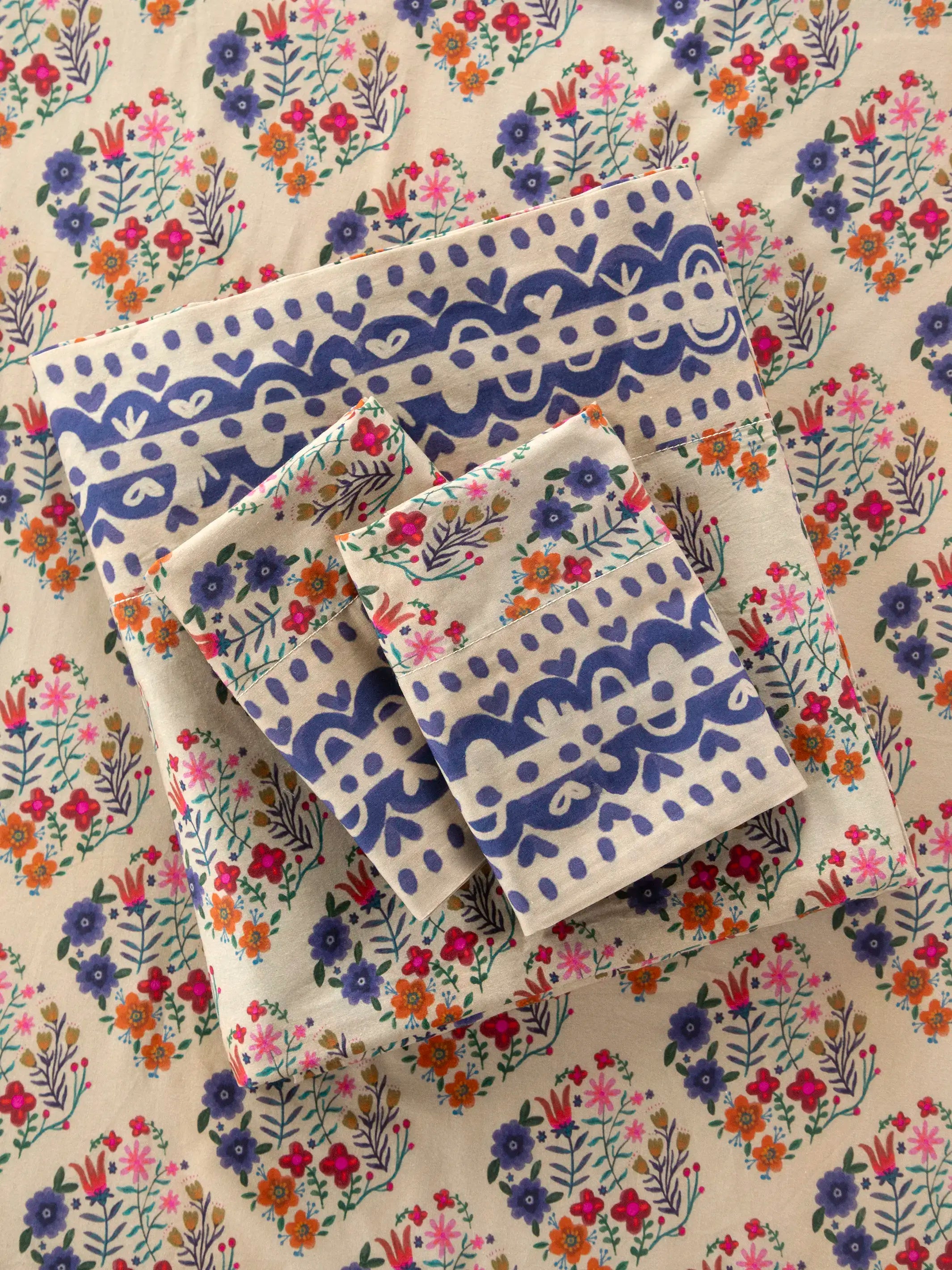 Sooo Soft Cotton Sheet Set - Floral Diamonds - Image 2