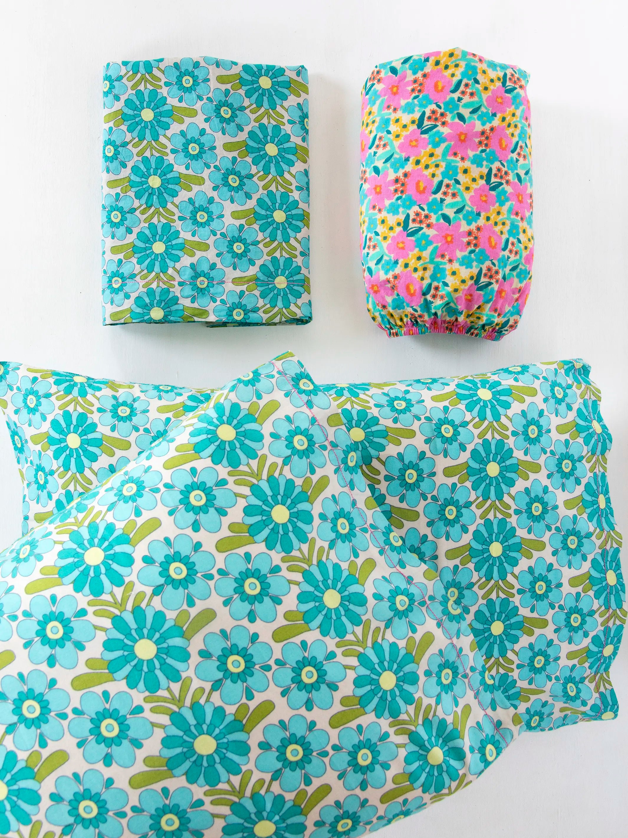 Mix & Match Cotton Sheet Set - Retro Flora - Image 3