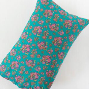 Mix & Match Cotton Pillowcase, Single - Teal Bouquet Blooms