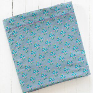 Mix & Match Cotton Flat Sheet - Blue Maia