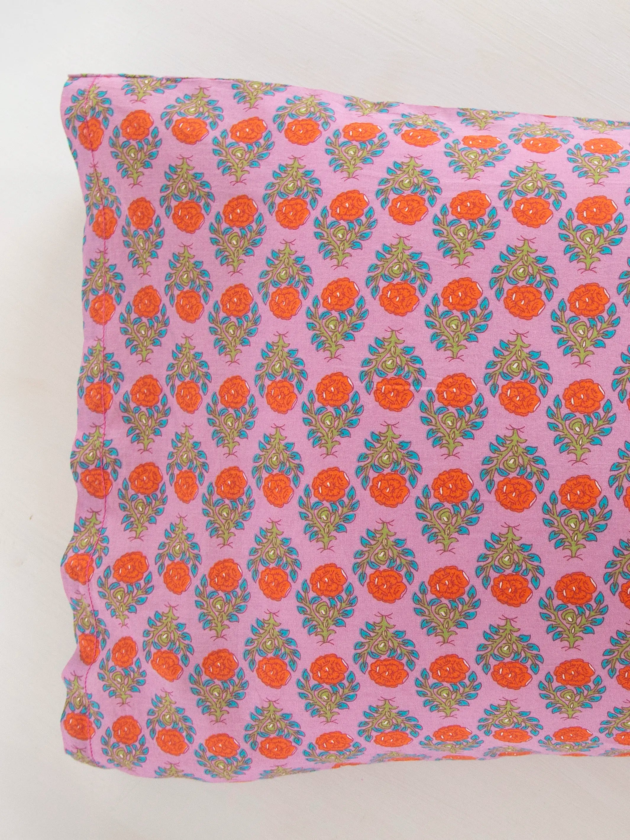 Mix & Match Cotton Pillowcase, Single - Pink Rose - Image 4