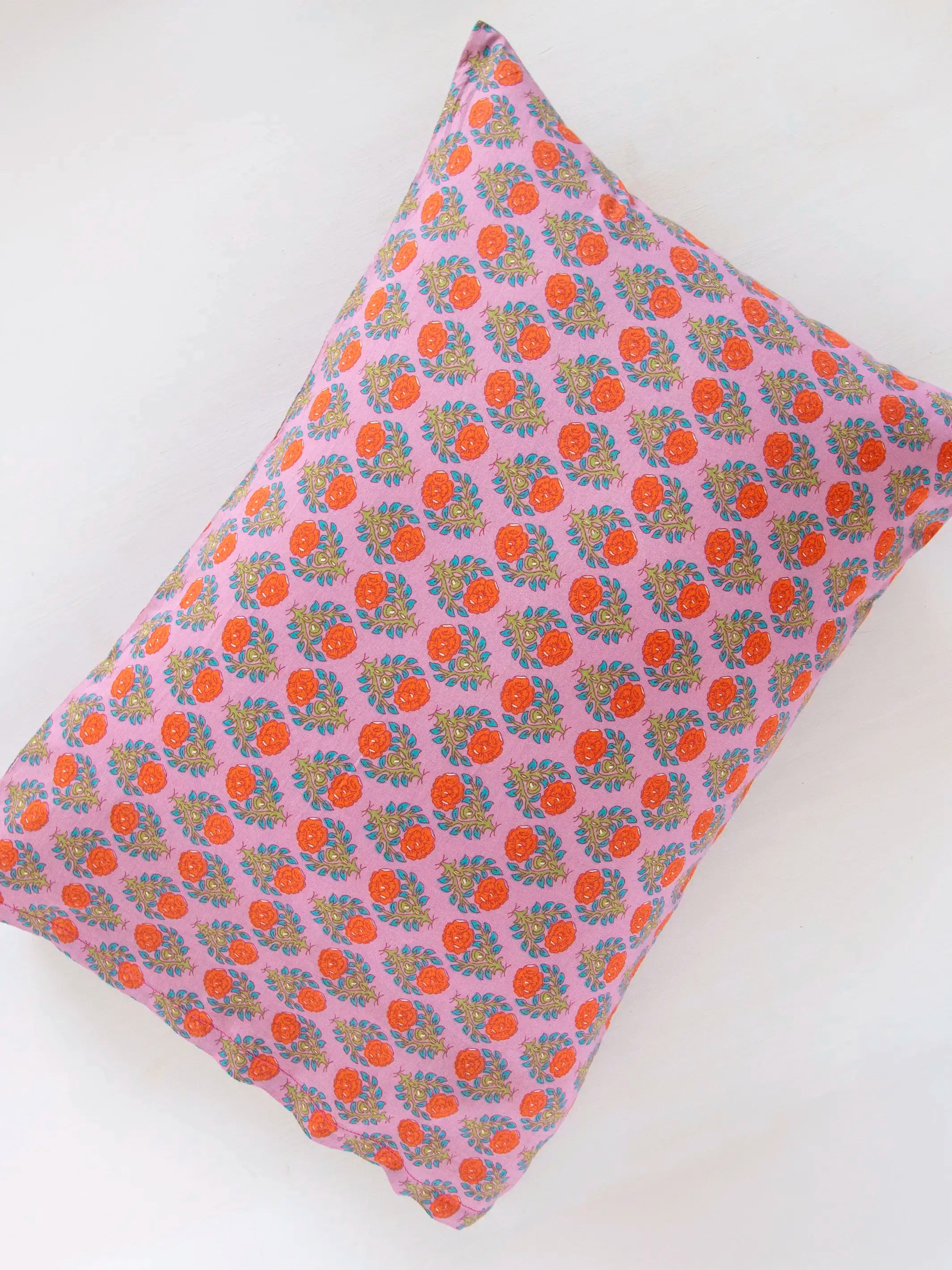 Mix & Match Cotton Pillowcase, Single - Pink Rose