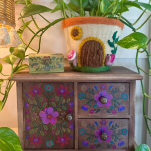 Maia Mini Dresser - Cocoa Folk Flower