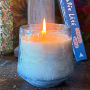 Baltic Glass Candle - Light Blue