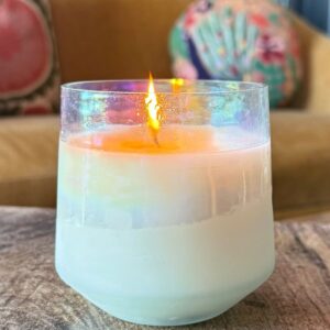 Baltic Glass Candle - Light Green