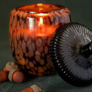 Glass Acorn Candle