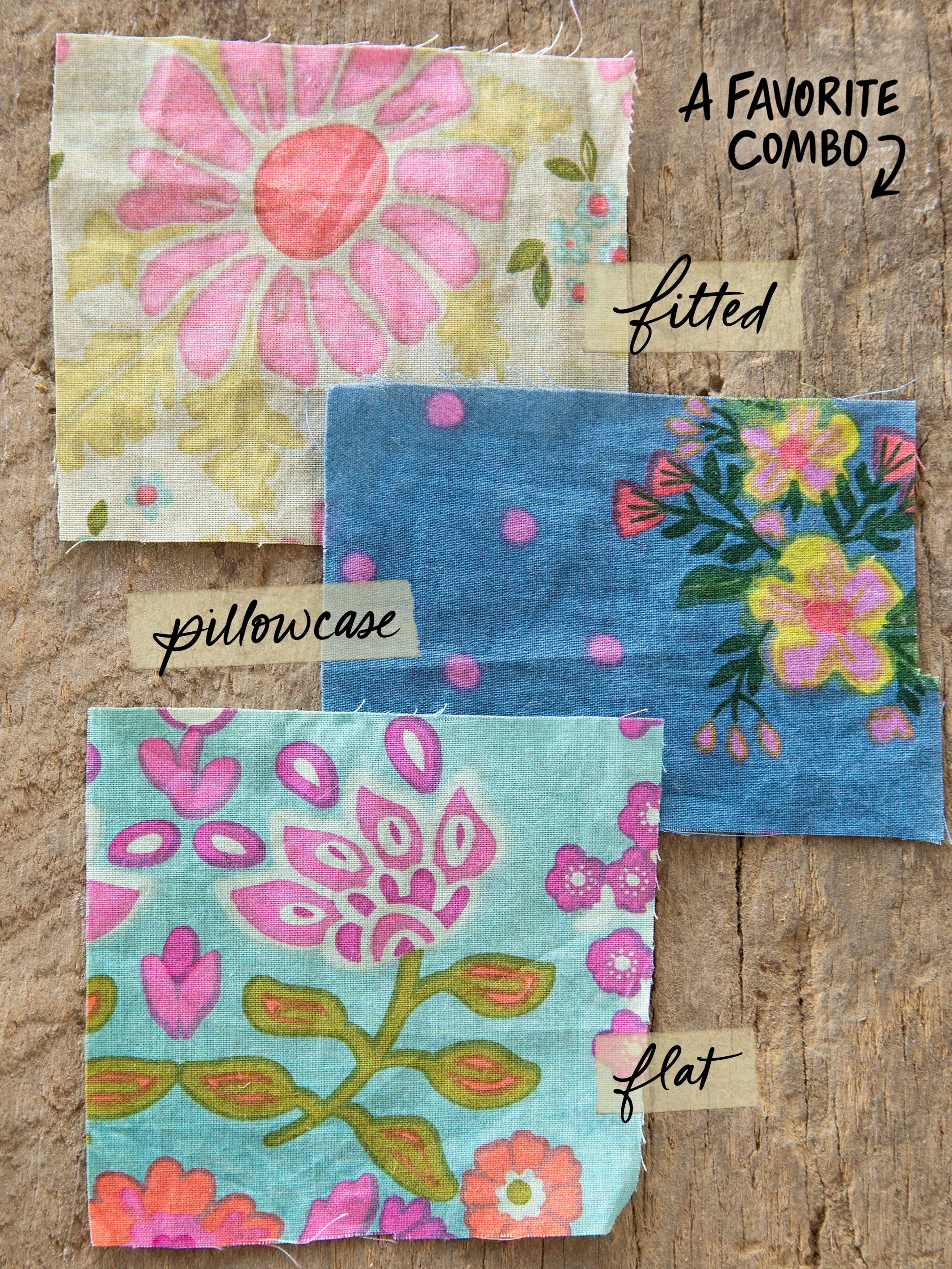 Mix & Match Cotton Pillowcase, Single - Blue Nora - Image 7