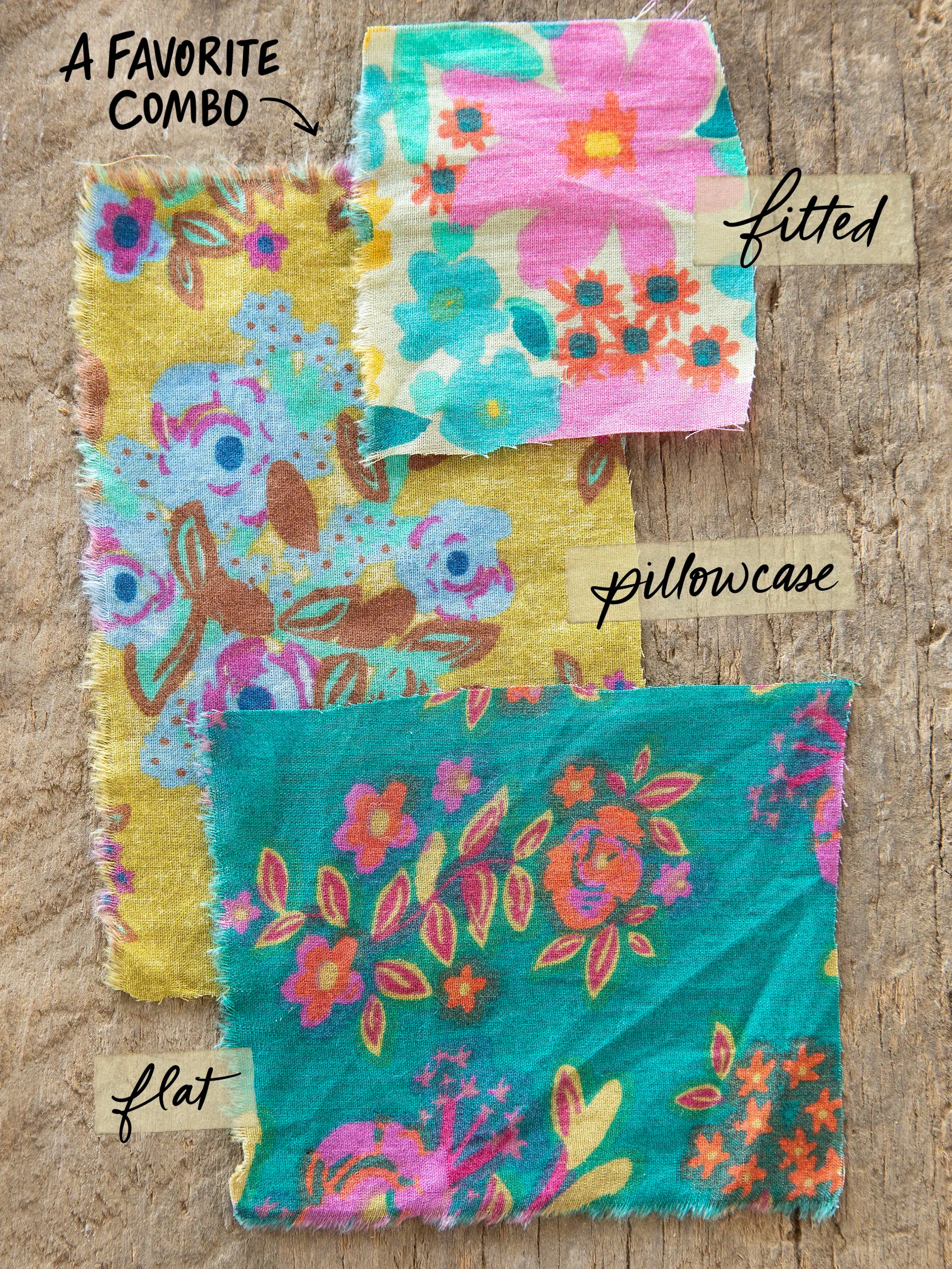 Mix & Match Cotton Pillowcase, Single - Chartreuse Bouquet Blooms - Image 7