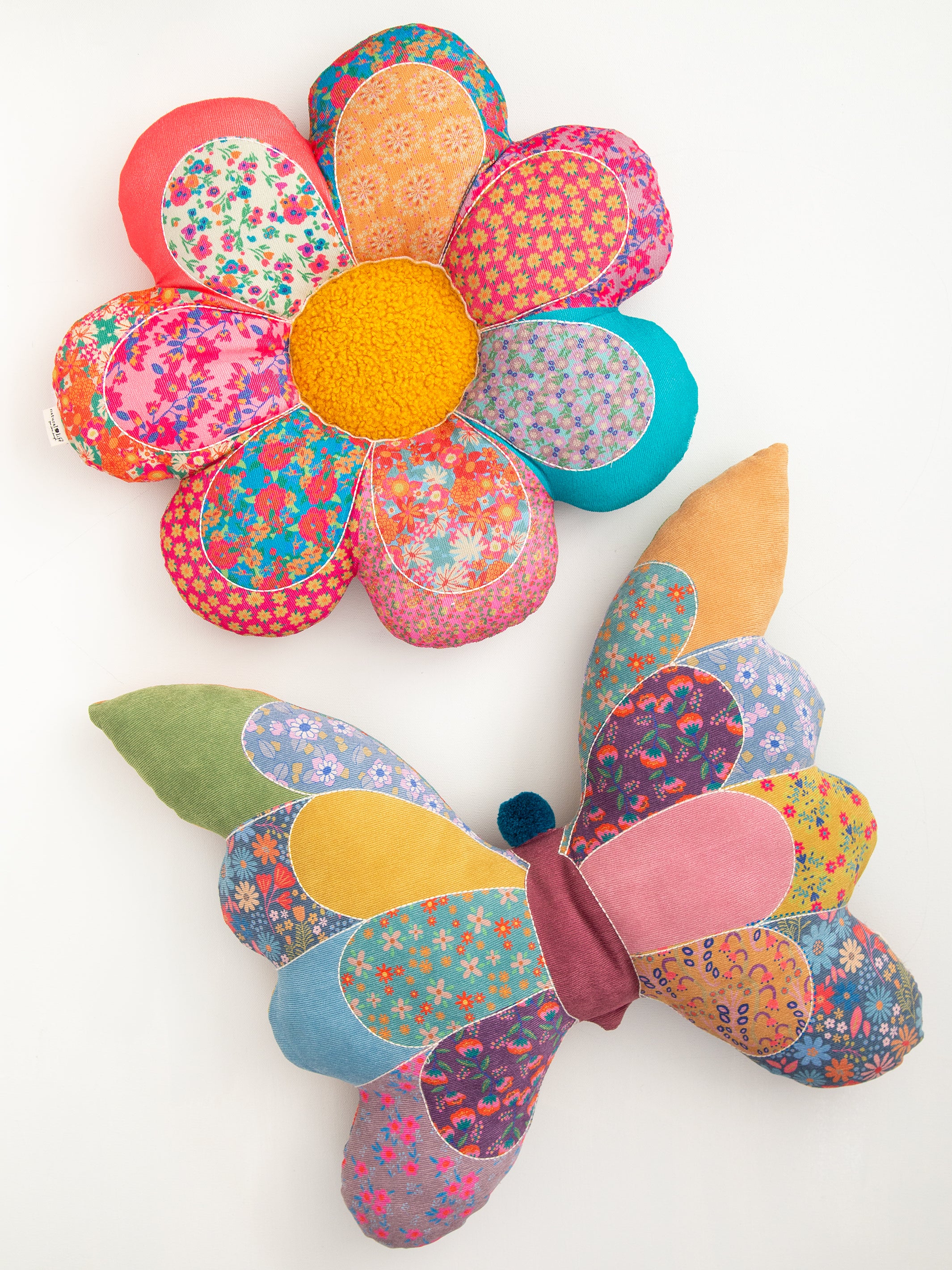 Whimsy Patchwork Pillow - Flower - Image 4