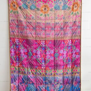 Alternative view of Cozy Weighted Blanket - Jewel Border