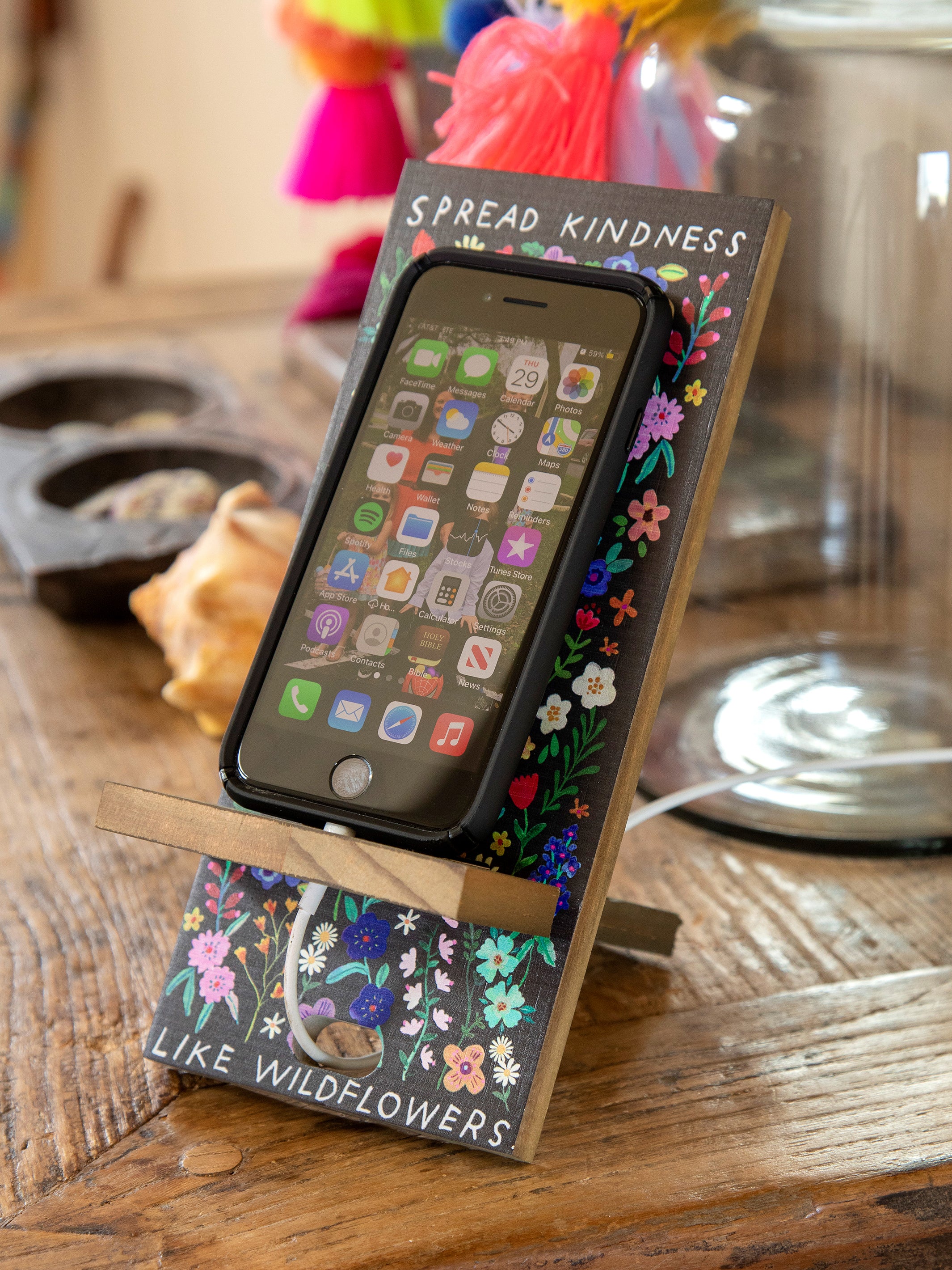 Wooden Phone Stand - Spread Kindness - Image 2