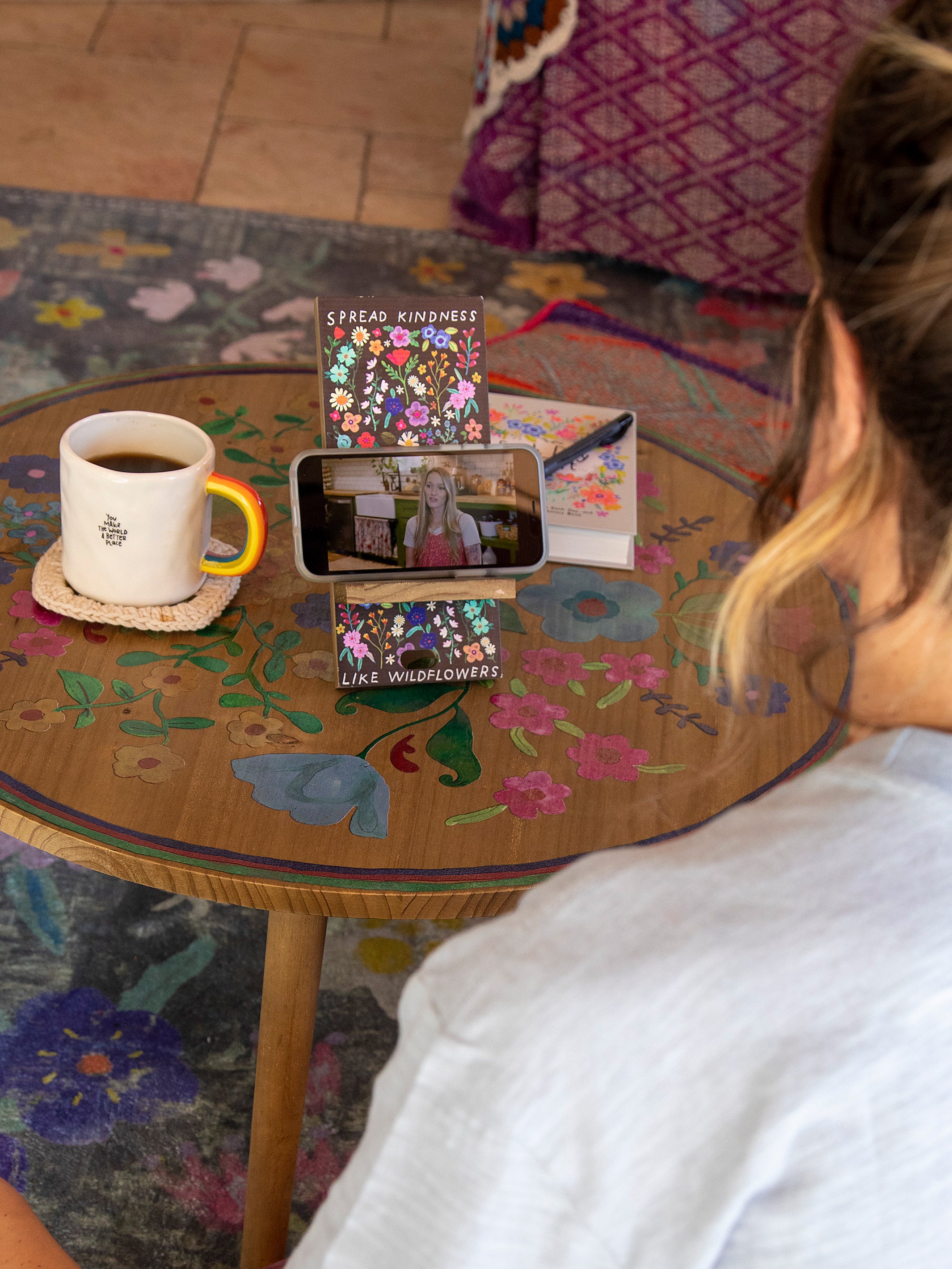 Wooden Phone Stand - Spread Kindness - Image 5