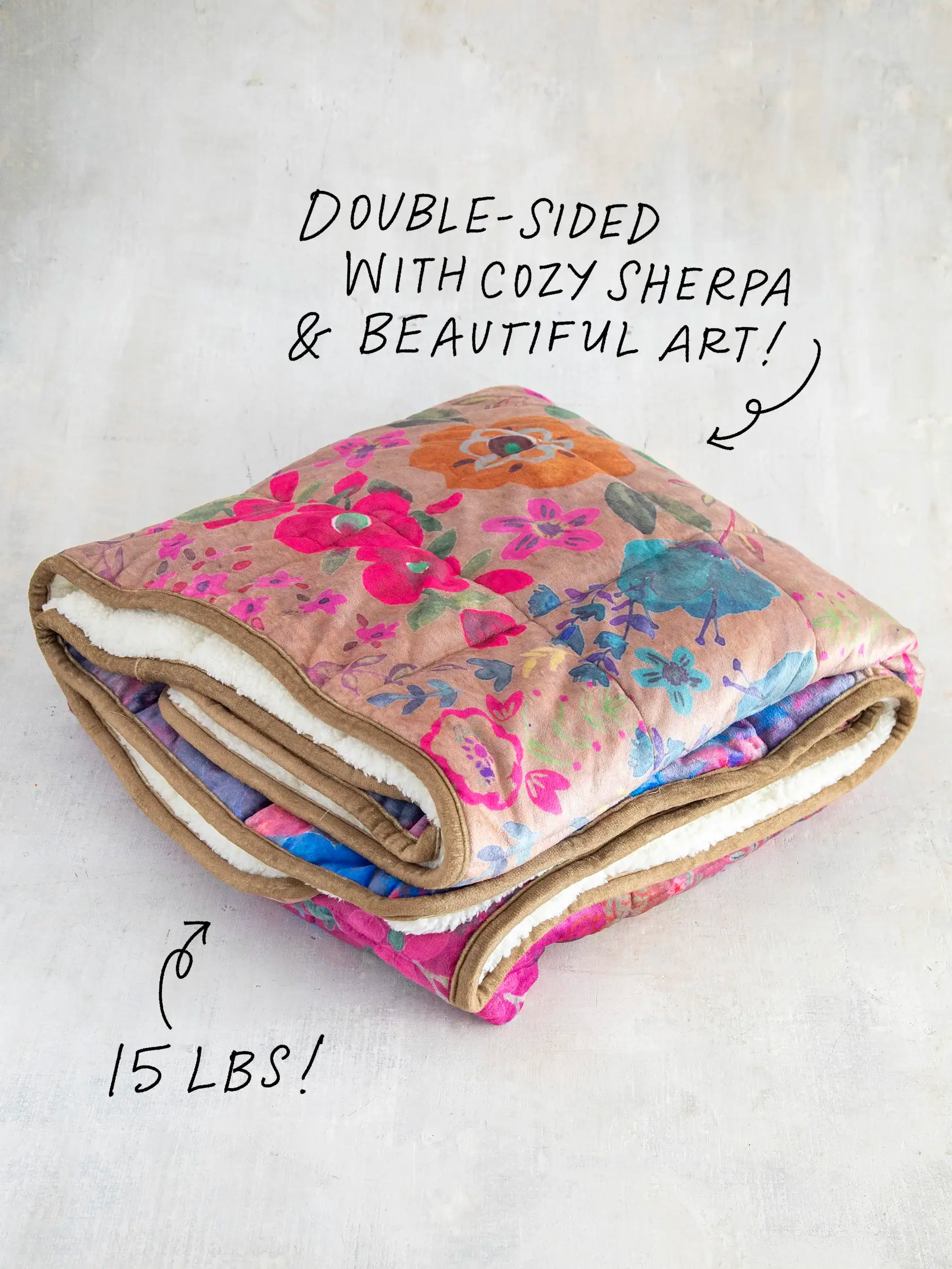 Cozy Weighted Blanket - Jewel Border - Image 3